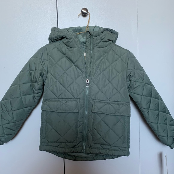 New Madden Girl quilted kids jacket in sage green,size 6/6X - Picture 3 of 8